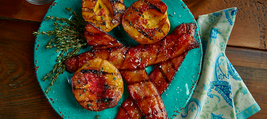 Nueske's Grilled Bacon and Peaches